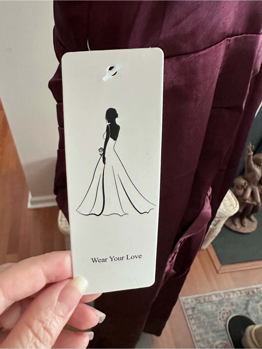 Burgundy Cowl-Neck Formal Maxi Dress - Picture 5 of 6